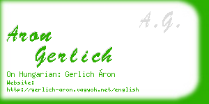 aron gerlich business card